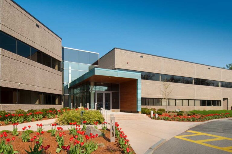 Commercial landscaping looking good in the spring time.